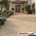 آجر قزاقی کف 40×40 در باغ و ویلا
