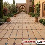 آجر ختایی کف در محوطه‌سازی باغ و ویلا