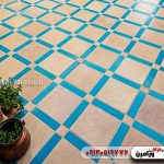 طرح سنتی با آجر کف فرش قزاقی 20×20